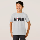 T-shirt voor 9e verjaardag bowling voor kinderen (Voorkant volledig)