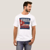 T-shirt voor activisten met een gedesdistressed vl (Voorkant volledig)