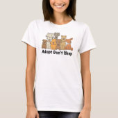 T-shirt voor Adopt Don't Shop hondenredding (Voorkant)