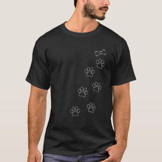 T-shirt voor afdrukopdraai van pootkat - Puppy Paw