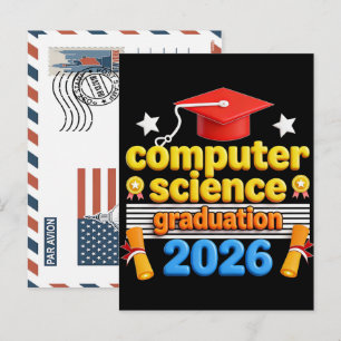 T-shirt voor afgestudeerden informatica feestdagenkaart