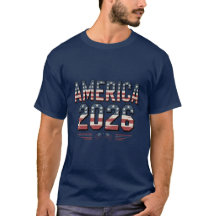 T-shirt voor Amerikaanse mensen, vier Amerika2026