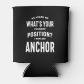 T-shirt voor ankerfunctie voor Mannen vrouwen Blikjeskoeler (Voorkant)