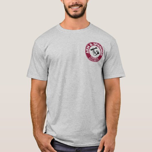 T-shirt voor arm en spanner - Groot achterontwerp (Voorkant)
