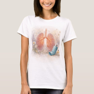 T-shirt voor Astma Bewustzijn   Botanisch Longontw