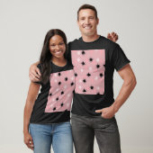 T-shirt voor atoomroze Starbursts (Unisex)