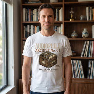 T-shirt voor audiophile vinylverzamelaars