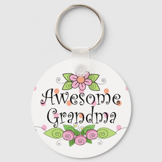 T-shirt voor Awesome oma Sleutelhanger (Voorkant)