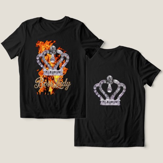 T-shirt voor baas dames Tri-Blend T-shirt (Ontwerp Voorkant & Achterkant)