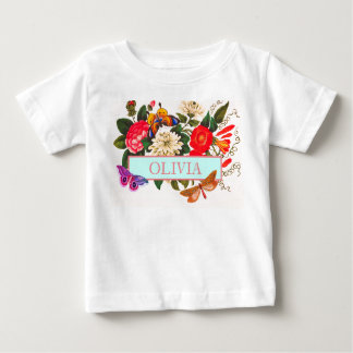 T-Shirt VOOR BABY GIRLS DIY NAME JAPANESE FLOWERS