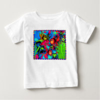 T-shirt voor baby kind goudvis onderwater