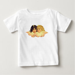 T-SHIRT VOOR BABY MET ZUSTERENGELEN EN AANDACHTIGE