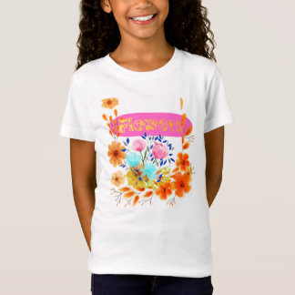 T-shirt voor babymeisjes met korte mouwen en ontwe