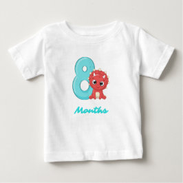 T-shirt voor baby's met acht maanden oude dinosaur