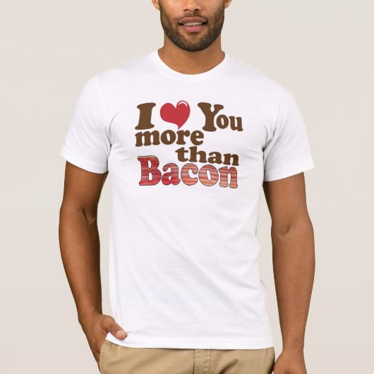 T-Shirt voor baconliefhebbers (Voorkant)