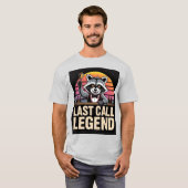 T-shirt voor bartender met legende wasbeer Laatste (Voorkant volledig)