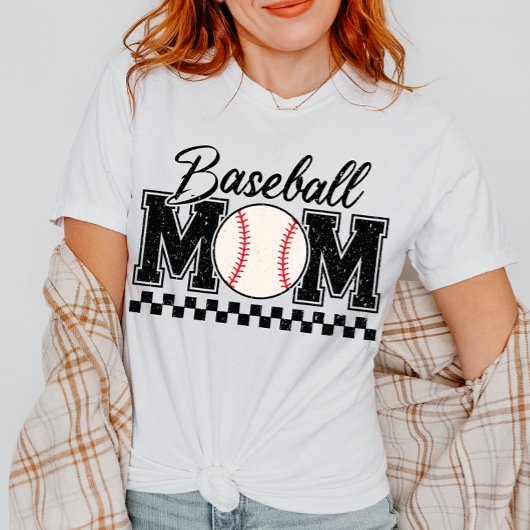 T-shirt voor baseballmoeders met leuk baseballontw