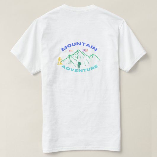 T-shirt voor bergavontuur (Design achterkant)