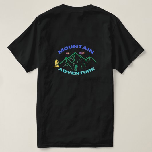T-shirt voor bergavontuur (Design achterkant)