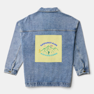 T-shirt voor bergavontuur denim jacket