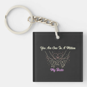 T-shirt voor Beste Vriendendag: Hemelse Hand Pinky Sleutelhanger