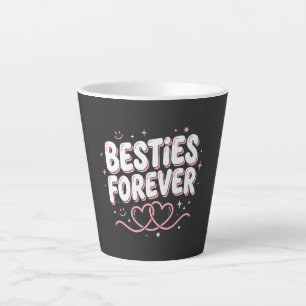 T-shirt voor Beste Vriendendag: Retro Besties Voor Latte Mok