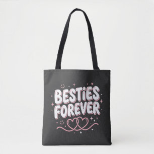 T-shirt voor Beste Vriendendag: Retro Besties Voor Tote Bag