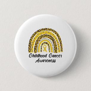 T-shirt voor bewustwording van kanker bij kinderen ronde button 5,7 cm