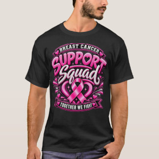 T-shirt voor bewustzijn van borstkankerondersteuni