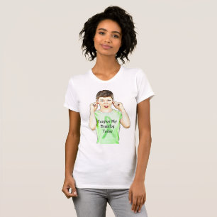 T-shirt voor bewustzijn van hersenmist bij Lyme-zi