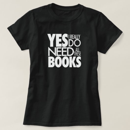 T-shirt voor boek- en leesliefde (Design voorkant)