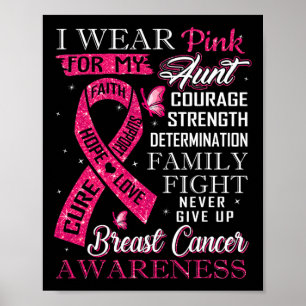 T-shirt voor borstkanker dat ik roze voor mijn avo poster