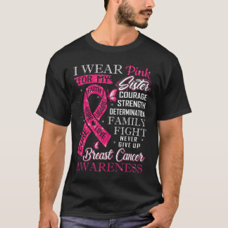 T-shirt voor borstkanker dat ik roze voor mijn SIS