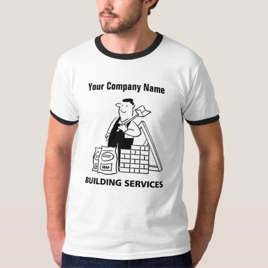 T-shirt voor bouwdienst of aannemer (Voorkant)