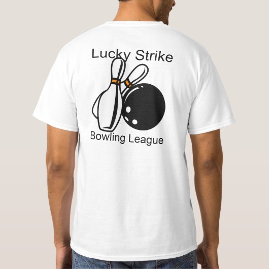 T-shirt voor Bowling (Achterkant)