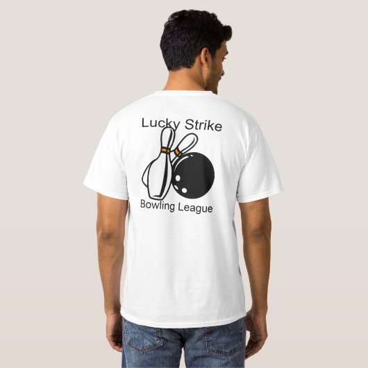 T-shirt voor Bowling (Achterkant volledig)