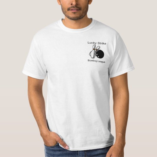 T-shirt voor Bowling (Voorkant)