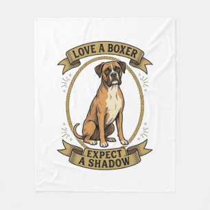 T-shirt voor Boxer-hondliefhebbers Vintage-gravure Fleece Deken