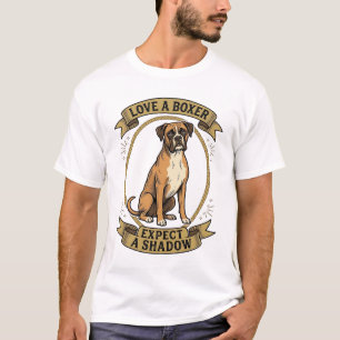 T-Shirt voor Boxerhondliefhebbers Vintage-gravure