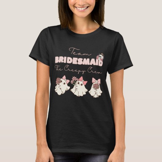 T-shirt voor bruidsmeisjes van het Halloween-team (Voorkant)