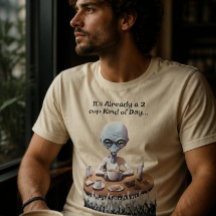 T-shirt voor buitenaardse koffieliefhebber