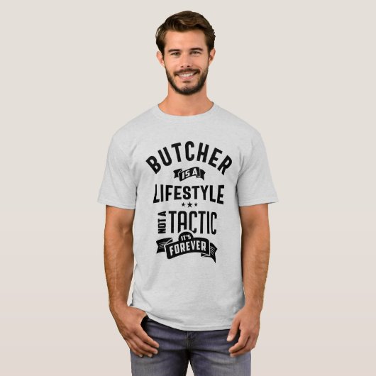 T-shirt voor butcher-functieteken voor Mannen vrou (Voorkant volledig)