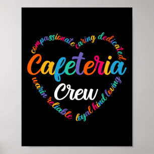 T-shirt voor cafetariapersoneel terug naar school poster