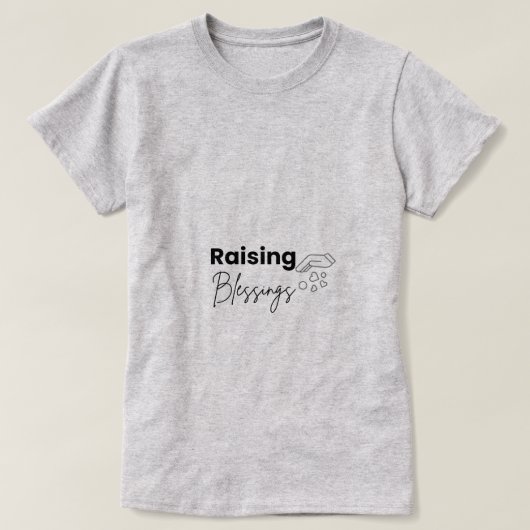 T-shirt voor christelijke moeder 'Raising Blessing (Design voorkant)