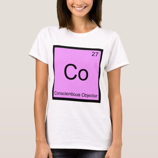 T-shirt voor codeconciëntenchemie (Voorkant)