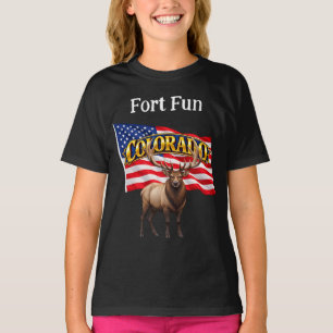 T-shirt voor Colorado-meisjes, donker