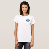 T-shirt (voor dames): Basic, we zijn overal (Voorkant volledig)