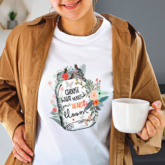 T-shirt voor dames in de wilde bloem