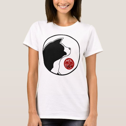 T-shirt voor dames met MARS logo head & disc (Voorkant)
