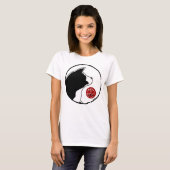 T-shirt voor dames met MARS logo head & disc (Voorkant volledig)